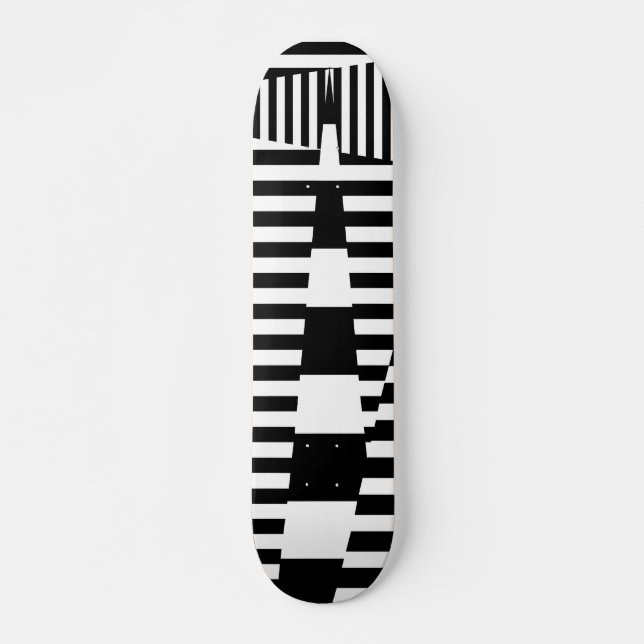 Skate Listras em Listras a Preto e Branco (Frente)