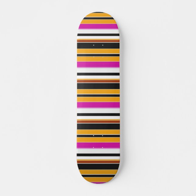 Skate Listras laranja pretas fofas (Frente)