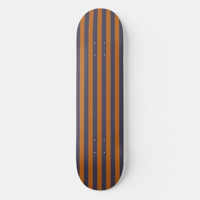 Skate Listras Laranja Roxo Padrão (Frente)