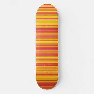Skate Listras Laranja Vermelho Amarelo