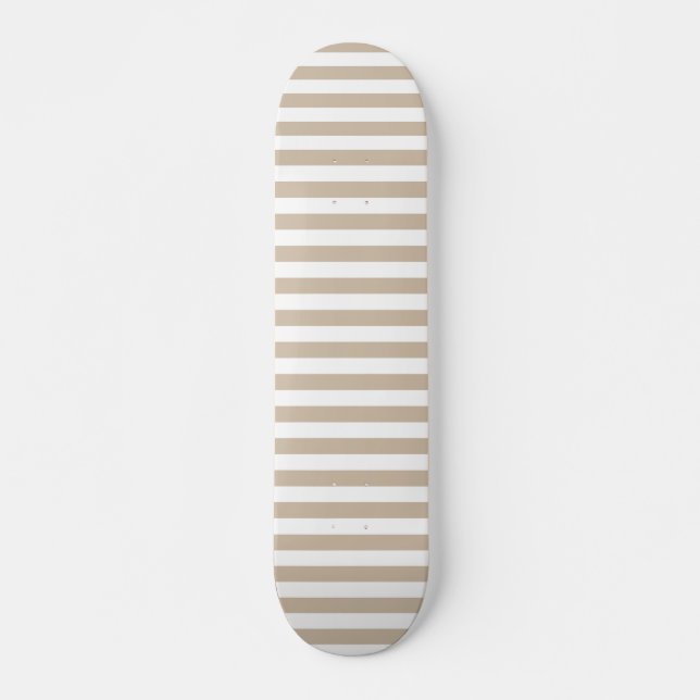 Skate Listras Marrons Claras e Brancas (Frente)