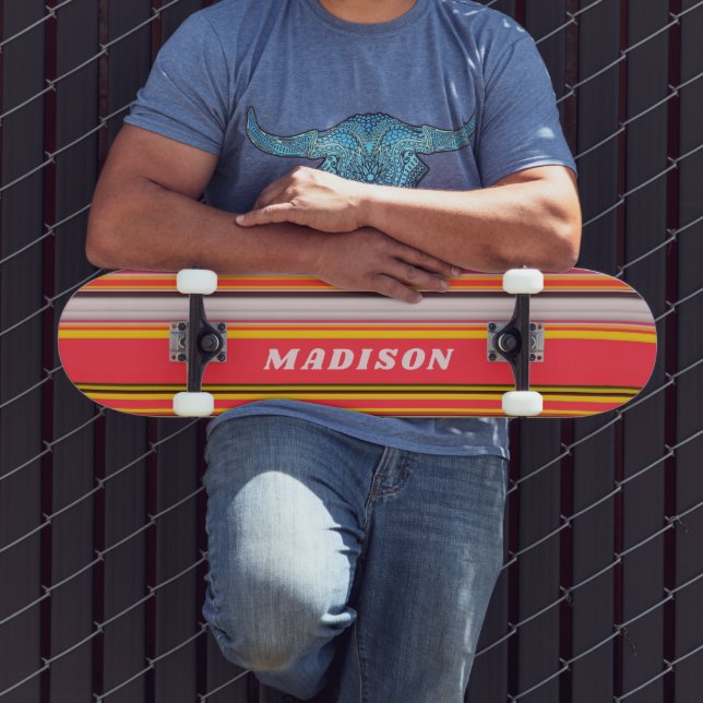 Skate Listras Modernas Legais Nome Personalizado Customi (Ao ar livre 3)