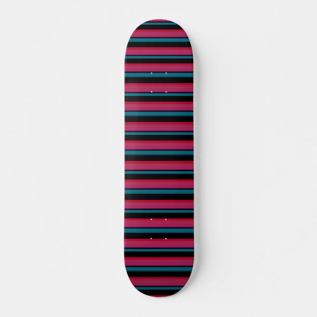 Skate Listras pretas rosa fofas (Frente)