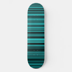 Skate Listras Pretas Turquesa
