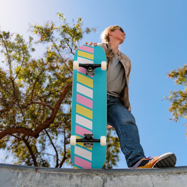 Skate Listras retrô dos anos 80 (Ao ar livre 1)