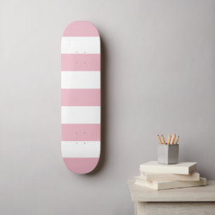 Skate Listras Rosa, Listras Brancas, Padrões Laminados
