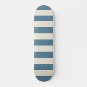 Skate Listras Verticais Azuis e Creme