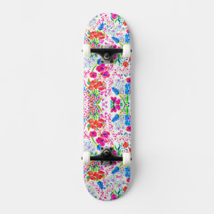 Skate Livro de verificação de flores de aquarela colorid