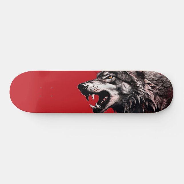 Skate Lobo em Vermelho (Horz)