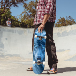 Skate Lobo Legal Com Olhos Azuis Brilhantes