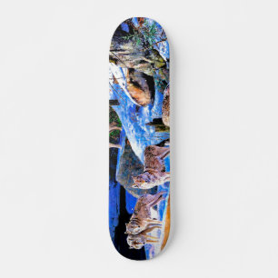 Skate Lobos na pintura da neve
