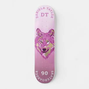 Skate Lóf Monograma de Gradação de Tinta Dourada Rosa