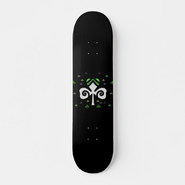 Skate Logotipo do Círculo Irlandês Shamrock (Frente)