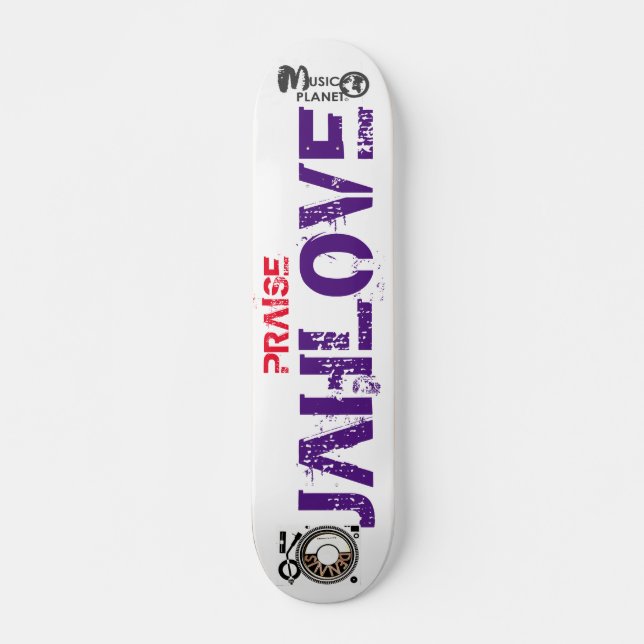 Skate LOUVE AO AMOR DE JAH Skateboard, Deck 7¾" (Frente)