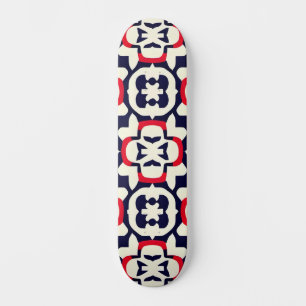 Skate Luxo Vermelho Branco e Azul