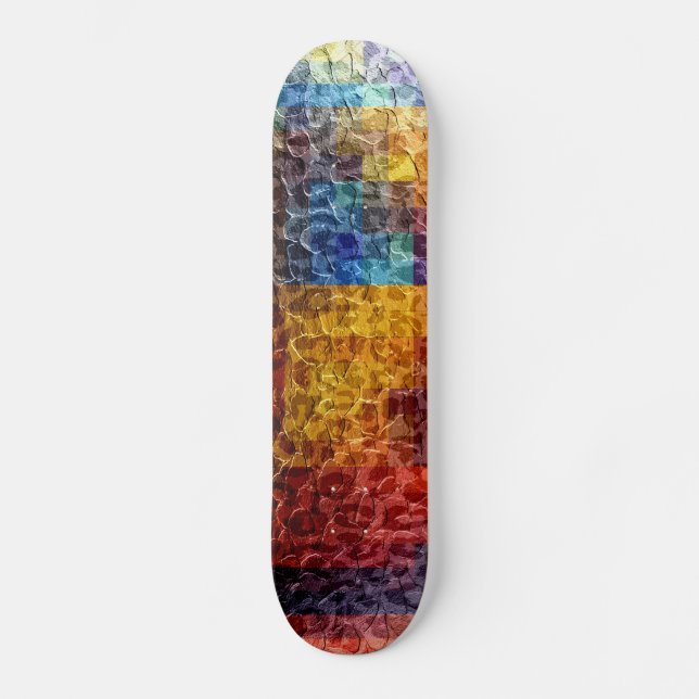 Skate Luzes da cidade de pintura abstrato (Frente)