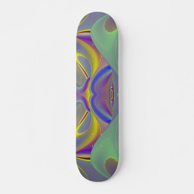 Skate Má Face, Abstrato 3D Arte Arco Arco-Íris (Frente)