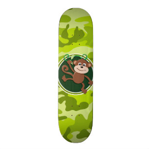 Skate Macaco; camo verde brilhante, camuflagem