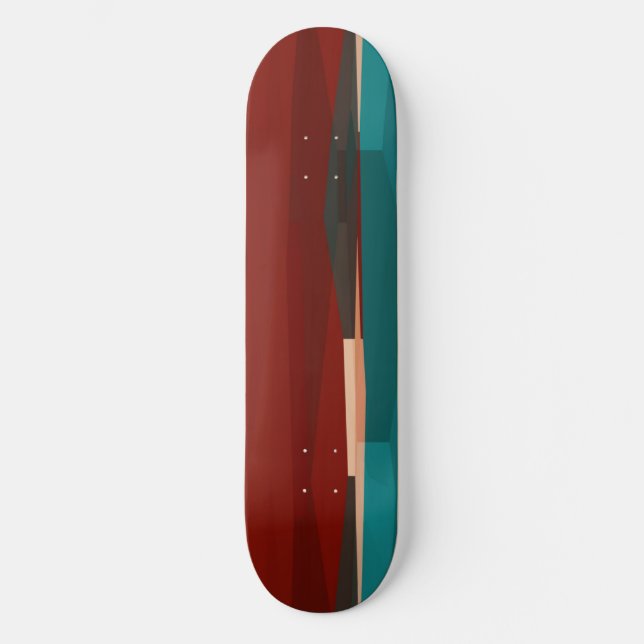 Skate Madeira e Turquesa (Frente)