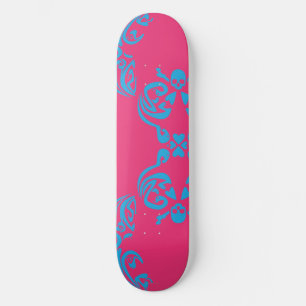Skate Magenta-Aqua do damasco