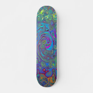 Skate Magenta, Azul e Verde Espuma do Mar Redemoinho Ret