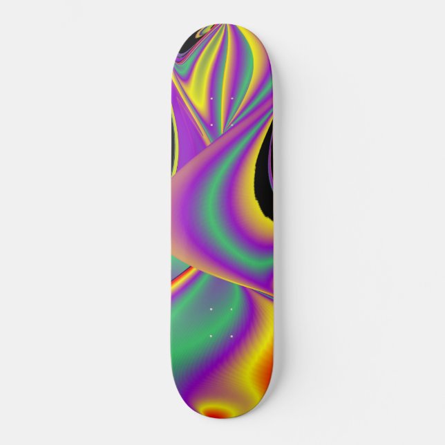 Skate Magia das cores, Abstrato 3D Rainbowart (Frente)
