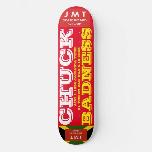 Skate MALDade DE CHUCK. 1 DE AGO DE 1834.  8 1/2" Pranch (Frente)