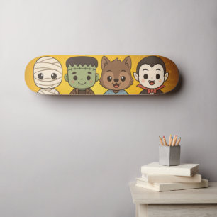 Skate Mamãe fofa, Frankenstein, Drácula, lobisomem   
