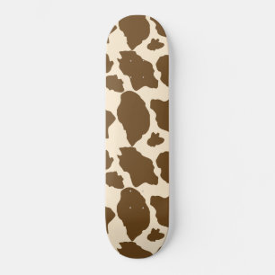 Skate Manchas Marrons Estampa de Vaca Fazendeiro Animais