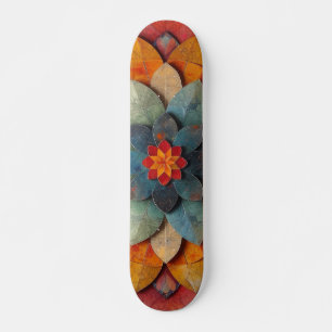 Skate Mandala Art Texturizada Flor