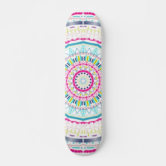 Skate mandala colorida (Frente)