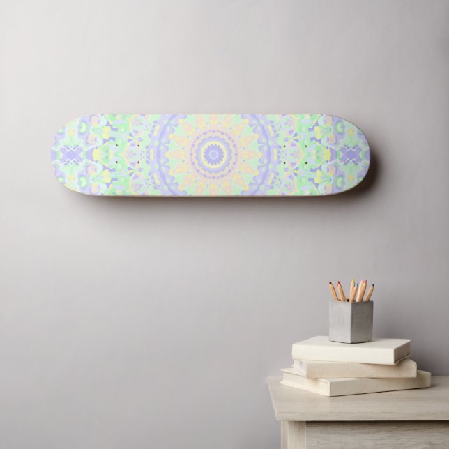 Skate Mandala Colorida (Arte de parede (Horz))