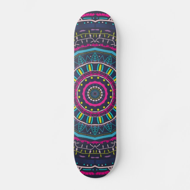Skate mandala colorida (Frente)