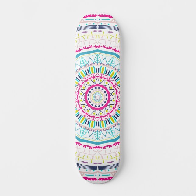 Skate mandala colorida (Frente)