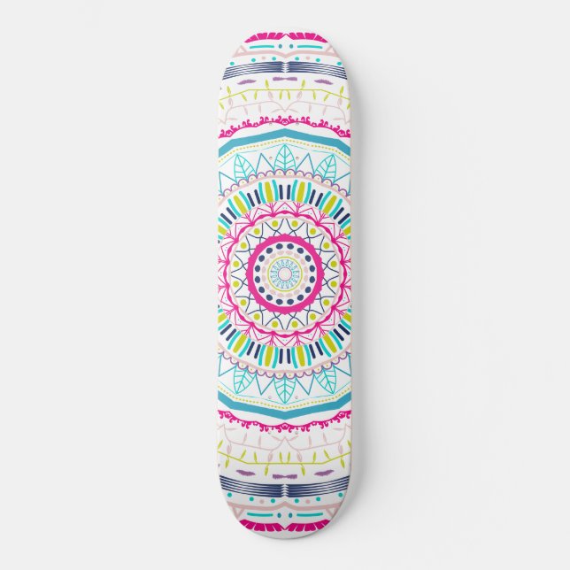 Skate mandala colorida (Frente)