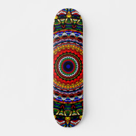 Skate Mandala de Vidro Colorido