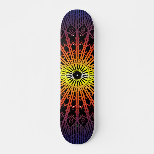 Skate Mandala do Espelho Mágico ( Arco-íris ) (Frente)