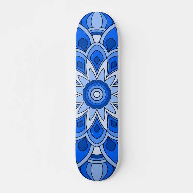 Skate Mandala em azul (Frente)