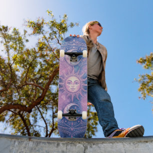Skate Mandala Galáxia Nebulosa do Sol e da Lua Celeste