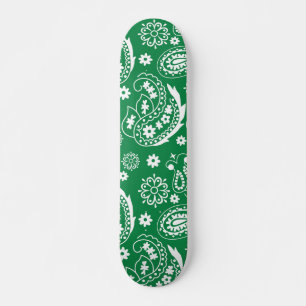Skate Mandala Padrão Verde e Branco Queda Aut