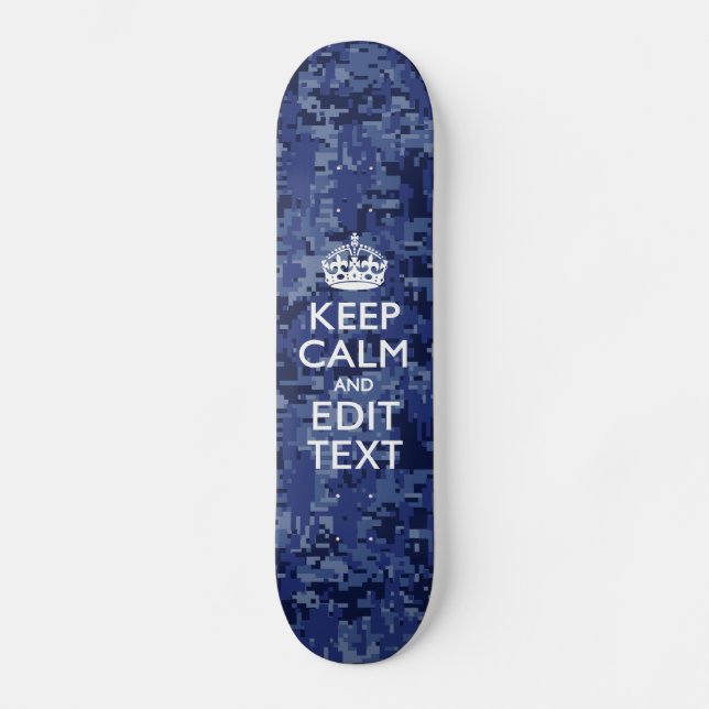 Skate Manter CALM E Editar Texto Facilmente Personalizad (Frente)