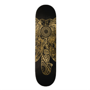 Skate Mão de Elefante Bonita desenhada Henna floral