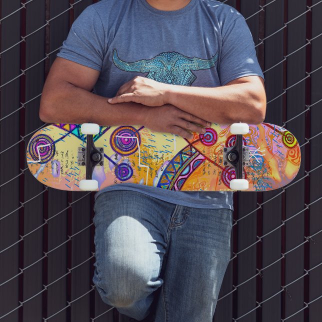 Skate Mão Desenhada por EDDArt - Escala de Sonhos 1 (Ao ar livre 3)