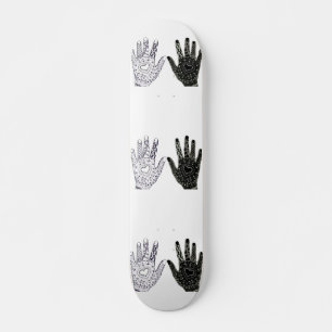 Skate Mãos de Amizade Preta e Branca