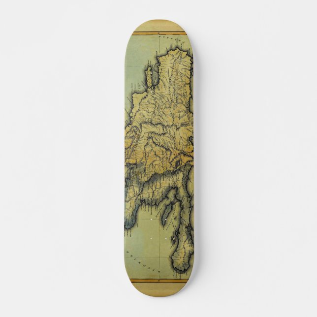 Skate Mapa 1823 do Antiquarian do clássico de Hispaniola (Frente)