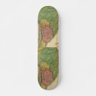 Skate Mapa 1826 de Ámérica do Sul do vintage por Antho