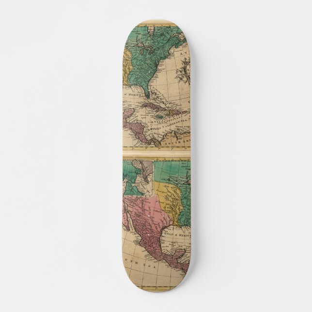 Skate Mapa da América do Norte de 1763 (Frente)