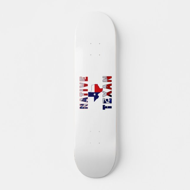 Skate Mapa da Bandeira Texana Nativa (Frente)