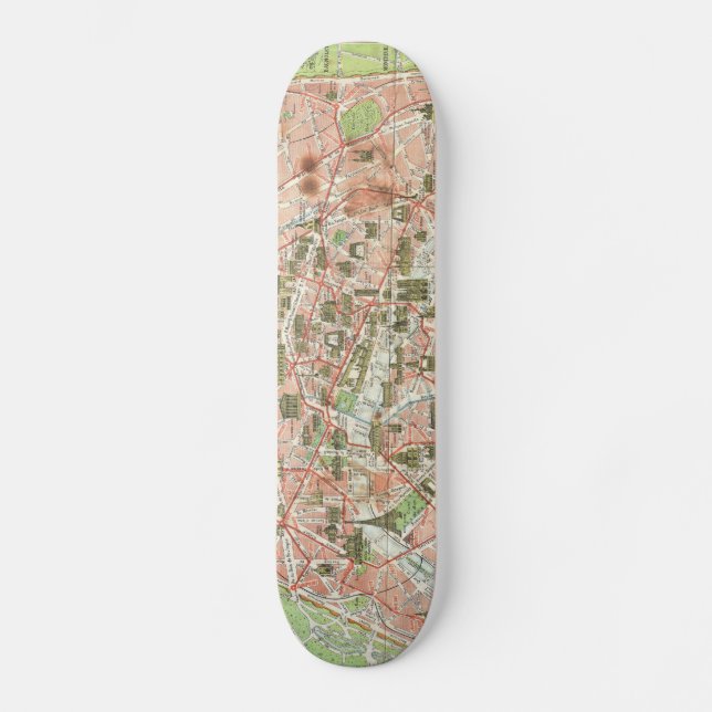 Skate Mapa da Vintage em Paris (1920) (Frente)