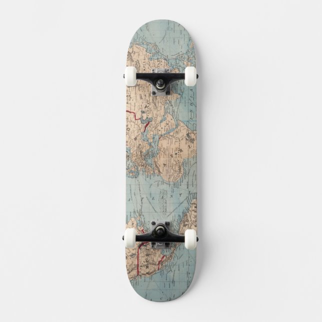 Skate Mapa do mundo na projeção de Mercator (Frente)